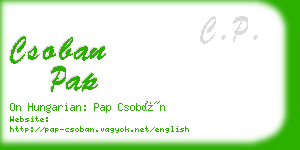 csoban pap business card